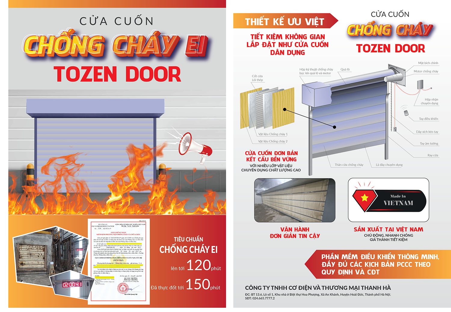 Cửa Cuốn Chống Cháy EI tozen door